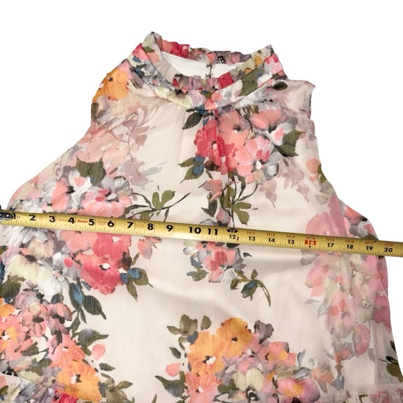 Bleecker 126 Flower Design Sleeveless Short summer Easter Dress - Size XL - Picture 3 of 4